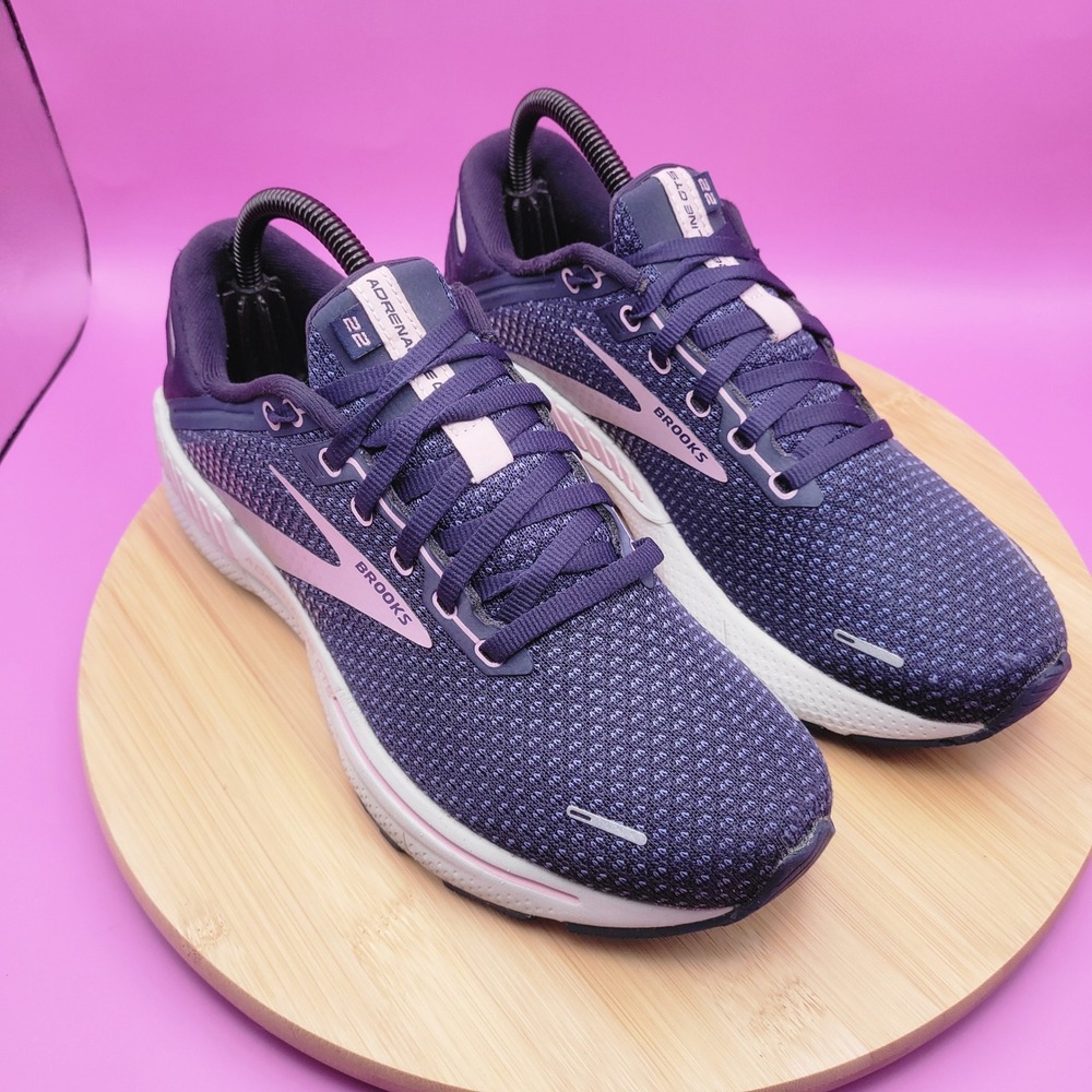 Brooks Adrenaline GTS 22 Womens Running Shoes Purple Pink 1203531B486 Size 9